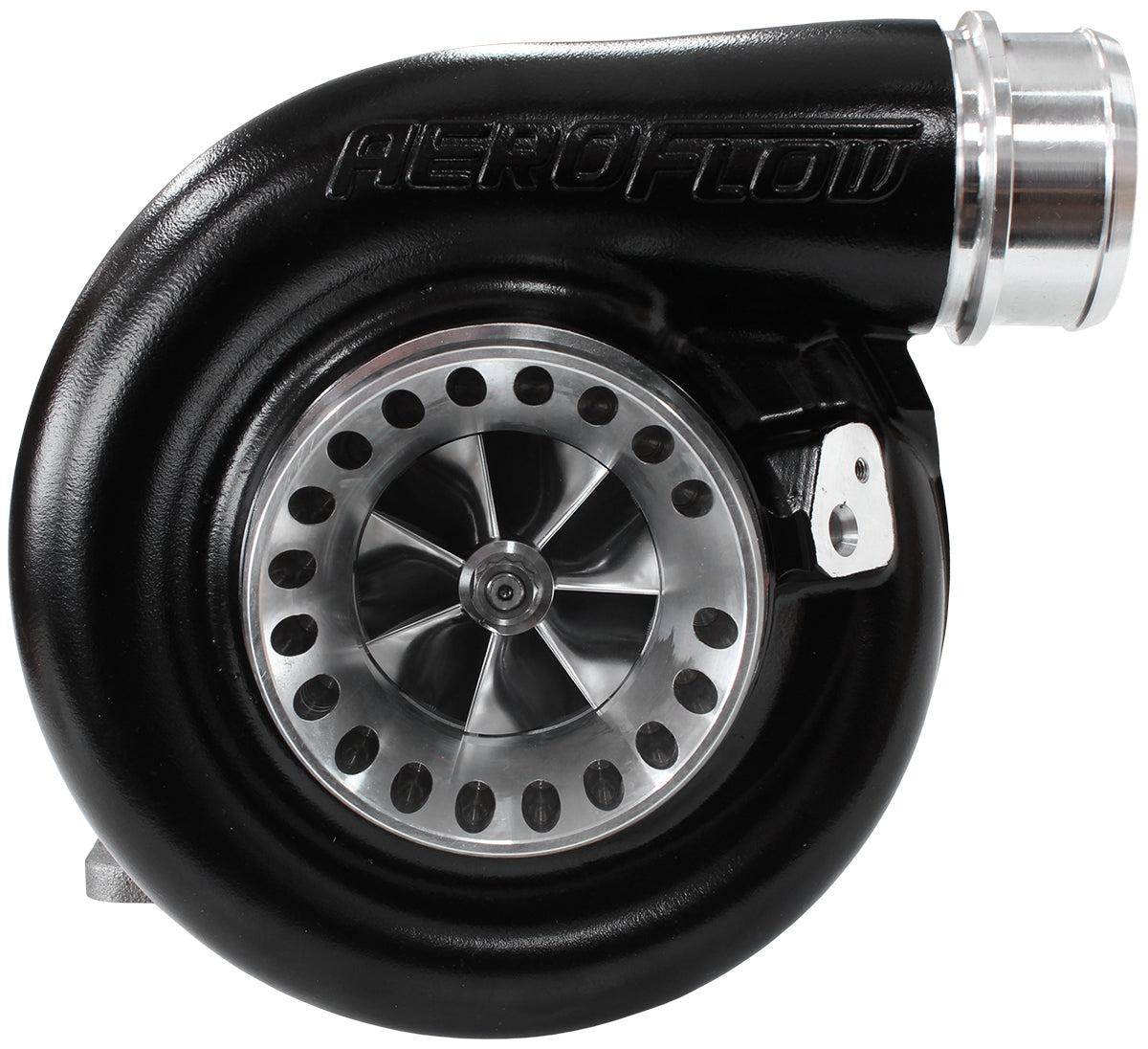 BOOSTED 6673 .91 T4 Turbocharger 320-800HP Rating - Black Cast Finish (External Wastegate, T4 Twin Entry Inlet Flange, V-Band Exhaust Flange)