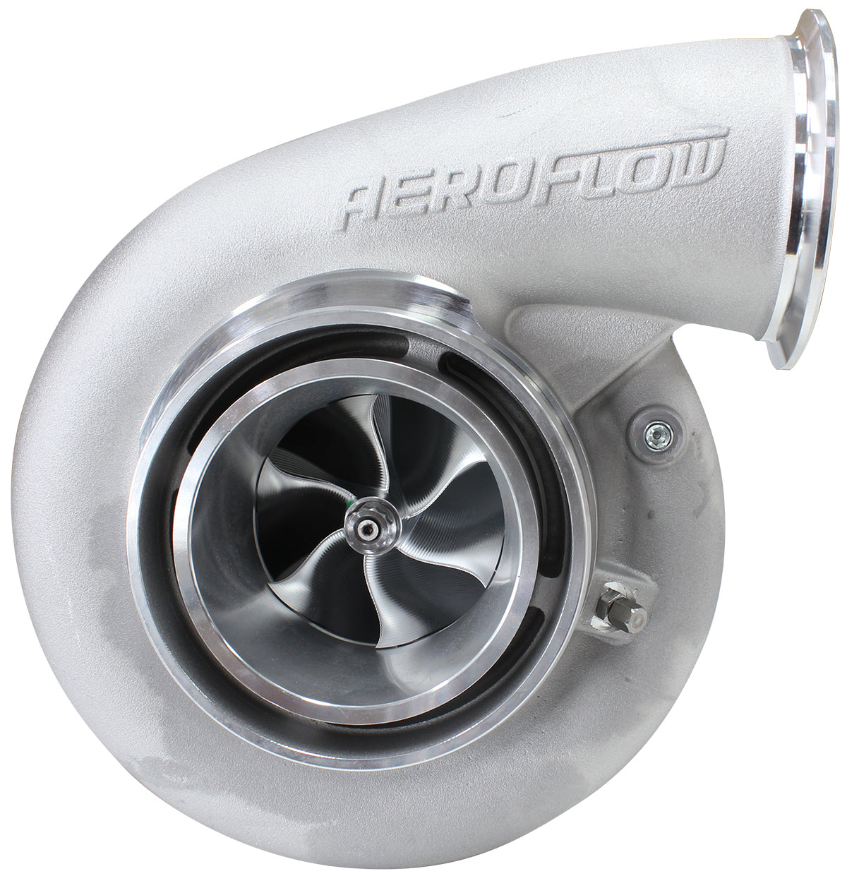 BOOSTED B7875 T4 .96 Turbocharger 1150HP, Natural Cast Finish (External Wastegate, T4 Twin Entry Inlet Flange, V-Band Exhaust Flange)