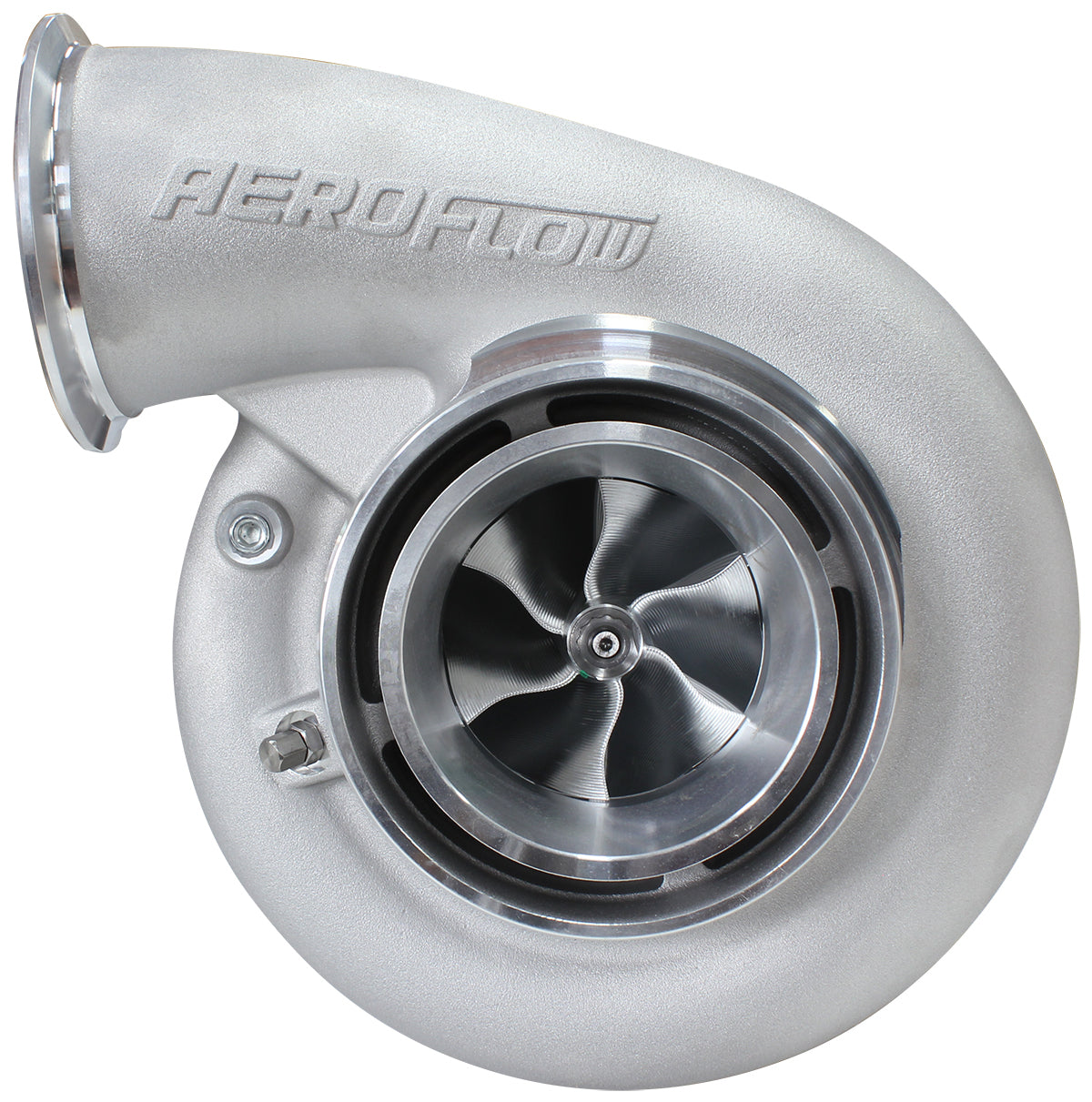 BOOSTED B7875 T4 1.25 Reverse Rotation Turbocharger 1150HP, Natural Cast Finish (External Wastegate, T4 Twin Entry Inlet Flange, V-Band Exhaust Flange