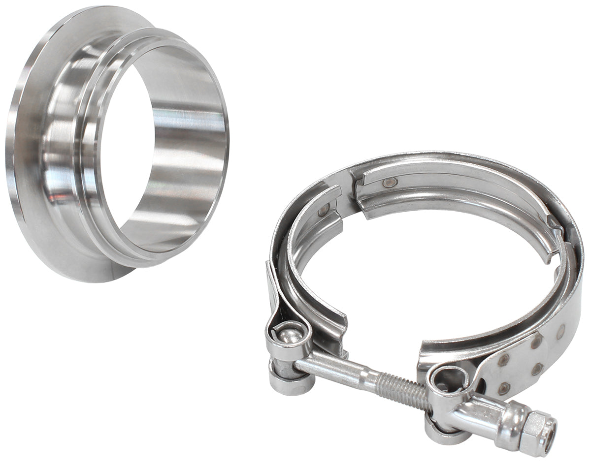 Turbine Inlet Flange & V-Band - Stainless Steel (Suit Aeroflow Turbo's With 2-33/64" I.D Flange)