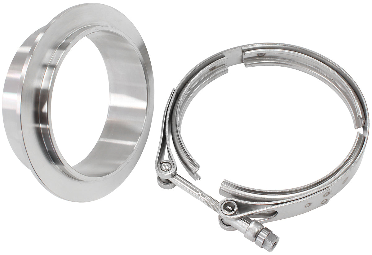 Aeroflow AF8080-1027 4.61" O.D SS BOOSTED VBAND KITSUITS 7575 7588 S/S V BAND T/O