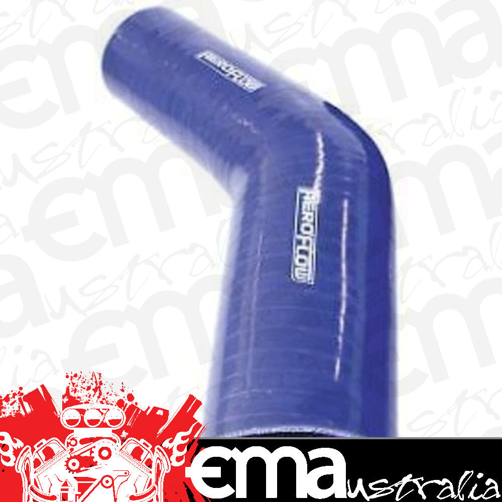 Aeroflow Performance Products AF9002-175-150 Silicone Hose Reducer 45 Deg; Blue I.D 1.75-1.50" 45-38mm Wall 4.5 x 140mm 9002-175-150