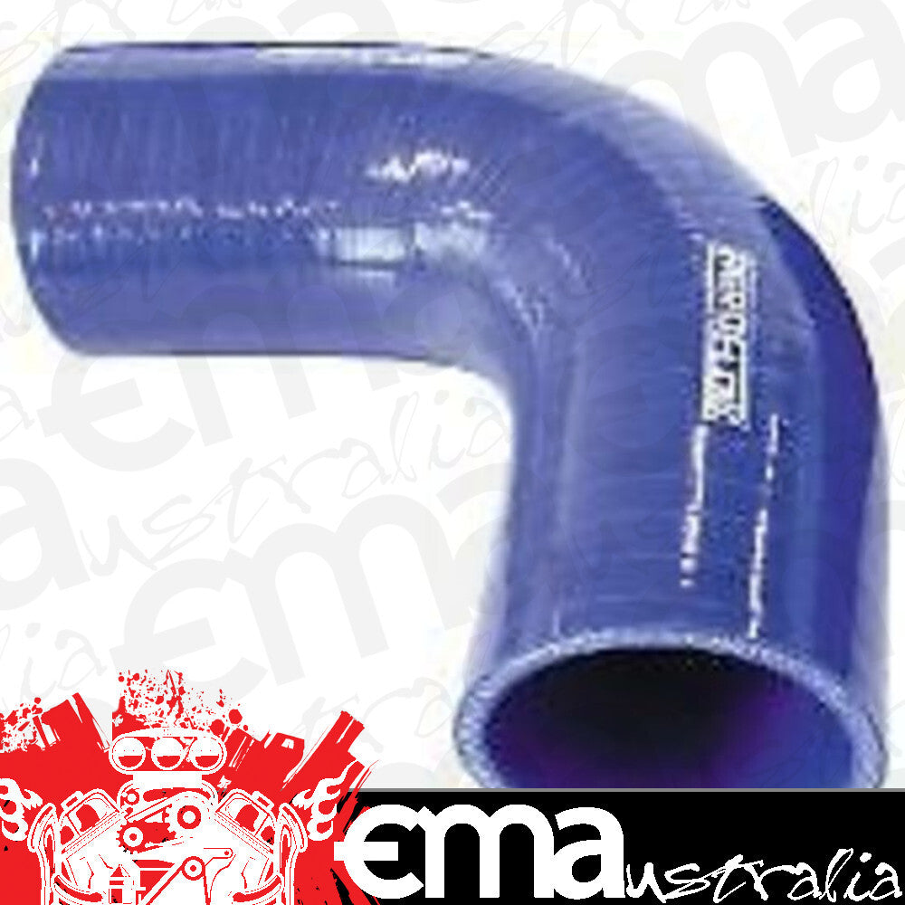 Aeroflow AF9003-075 Silicone Hose 90 Deg; Blue I.D.75" 19mm Wall 4.5mm 150mm Leg AF9003-075