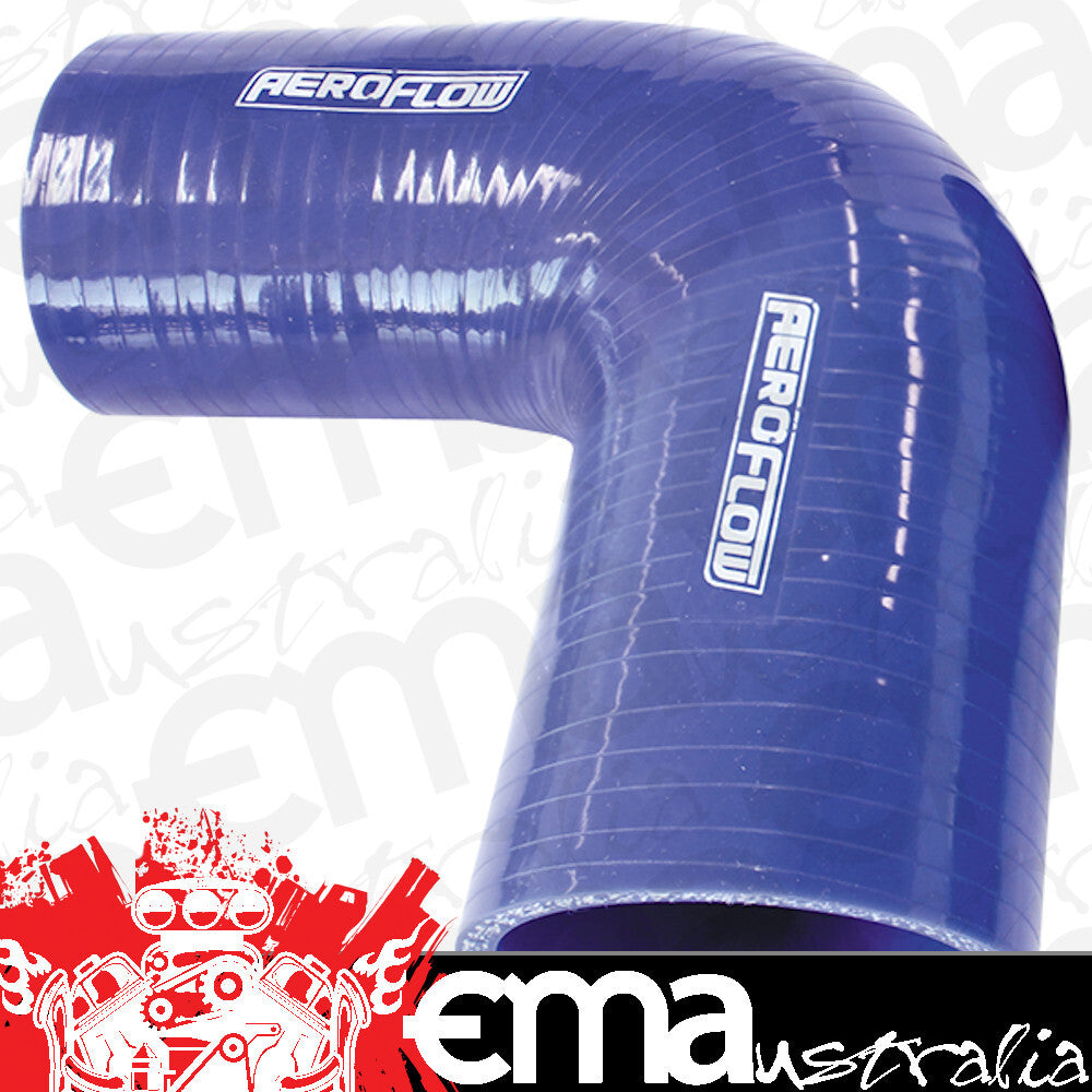 Aeroflow AF9003-150-137 Silicone Hose Reducer 90 Deg; Blue I.D 1.50-1.37" 38-35mm Wall 4.5 x 125mm 9003-150-137