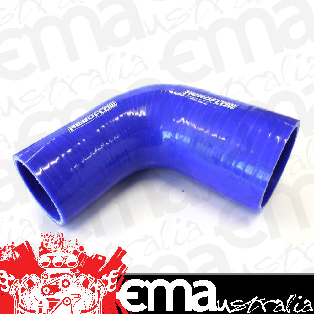 Aeroflow AF9003-275-200 Silicone Hose Reducer 90 Deg; Blue I.D 2.75-2.00" 70-50.8mm 5.3mm 125mm Long 9003-275-200