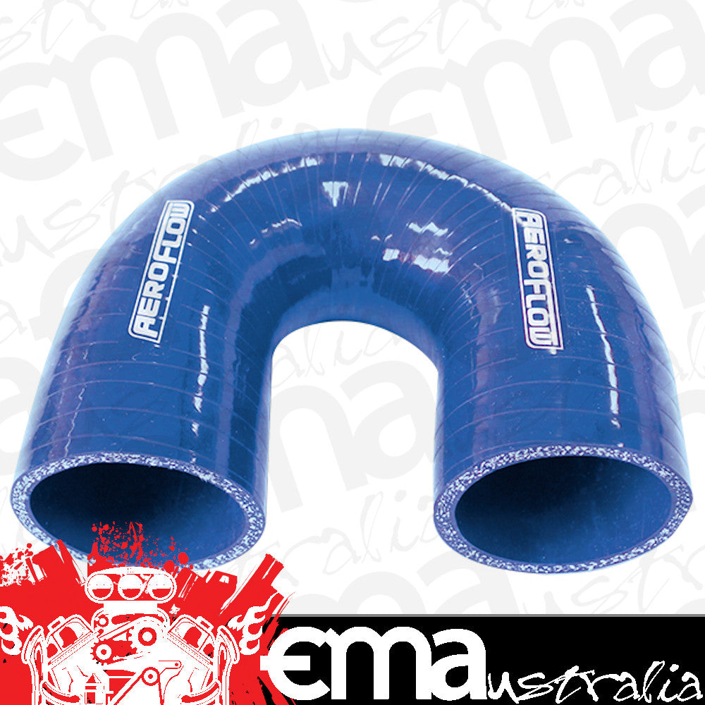 Aeroflow AF9006-250 Silicone Hose 180 Deg; Blue I.D 2.50" 63mm Wall 5.3M 100mm Leg AF9006-250