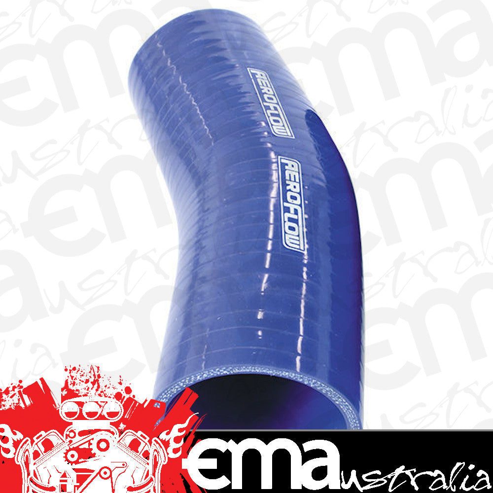 Aeroflow Performance Products AF9007-400 Silicone Hose 23 Deg; Blue I.D 4.0" 90mm Wall 5.3mm 125mm Leg AF9007-400