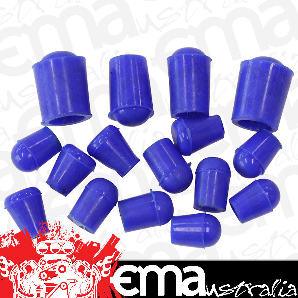 Aeroflow AF9091-016-01 Vac Blank Off Plugs (16) Blue 4x1/8" 3/16" 1/4" 2x5/16" &3/8