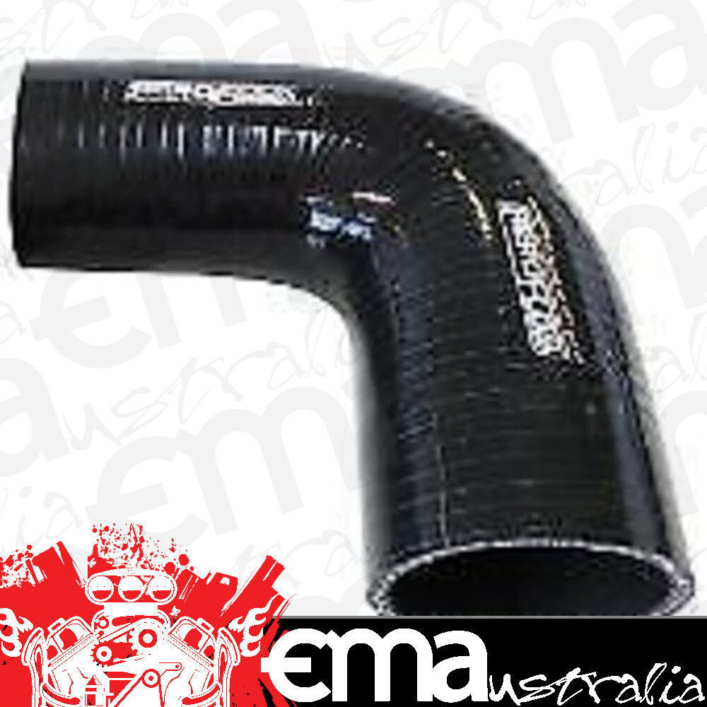 Aeroflow Performance Products AF9203-150-100 Silicone Hose Reducer 90 Deg; Black I.D 1.50-1.00" 38-25mm 4.5mm 125mm L AF9203-150-100