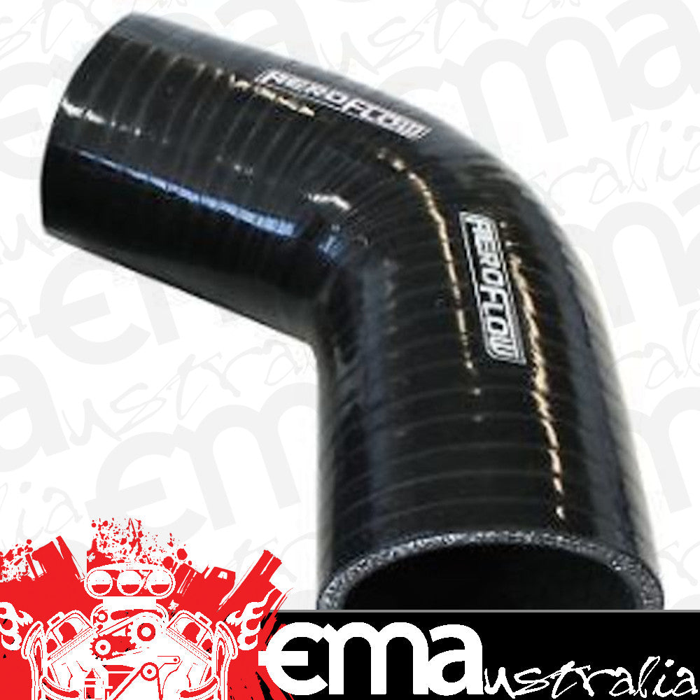 Aeroflow AF9208-275 Silicone Hose 67 Deg; Black I.D 2.75" 70mm Wall 5.3mm 125mm Leg AF9208-275