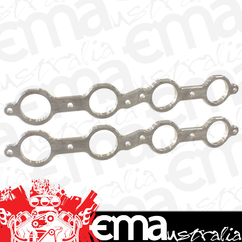 Aeroflow AF9551-1006 LS Chev Header Flanges 1-7/8" Round Port (Pair) 1.88" Port