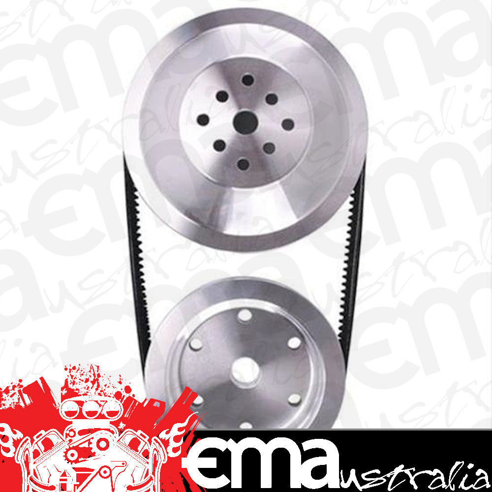 Chev Small Block with Long Water Pump Racing SB Cast Pulley Belt Combo Kit AFCO AFC-80061