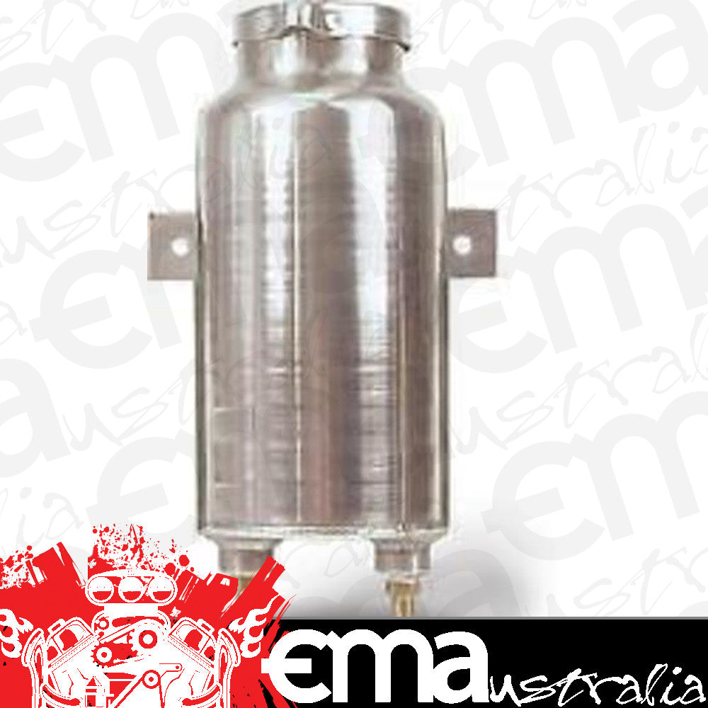 Aeroflow Performance Products AFC80158 AFCO RACING ALUMINIUM RADIATOR CATCH CAN 850ML 5/16" BARBS 8X3"
