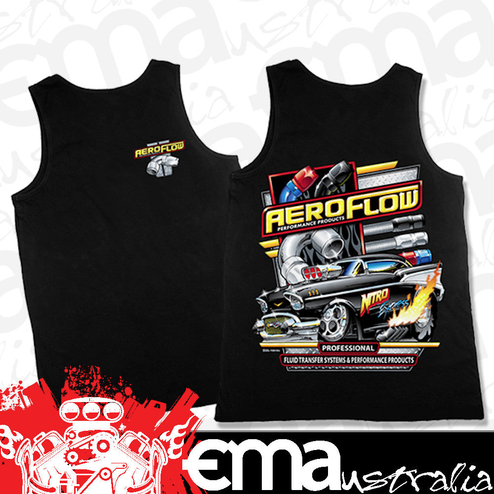 Aeroflow Singlet (Black with '57 Chevy) (X-Large) (AFNITROSINGL-XL)