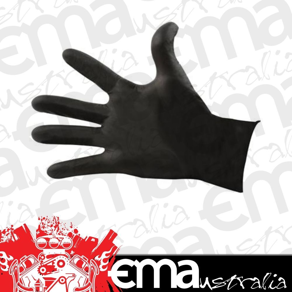 ALLSTAR PERFORMANCE ALL12025 Nitrile Gloves Black Large