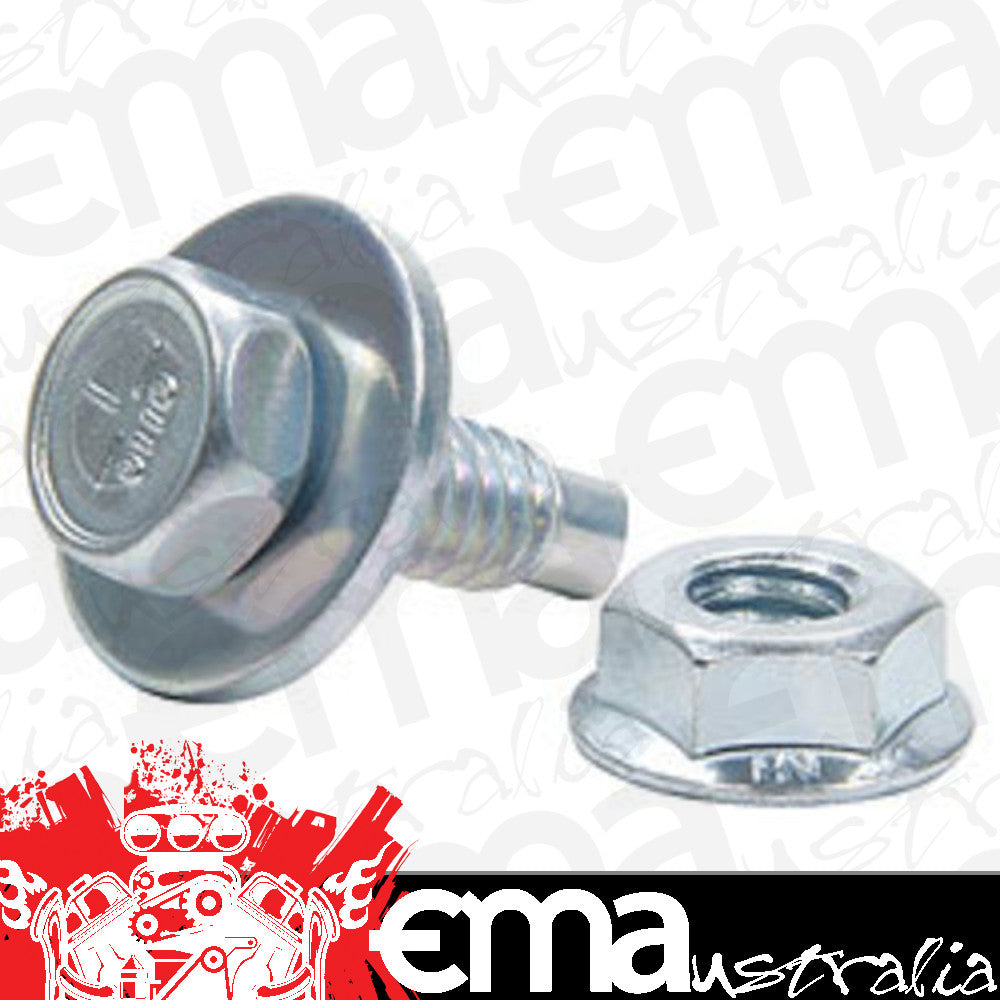 ALLSTAR PERFORMANCE ALL18656 Body Bolt Kit w/ Clips 10pk Silver