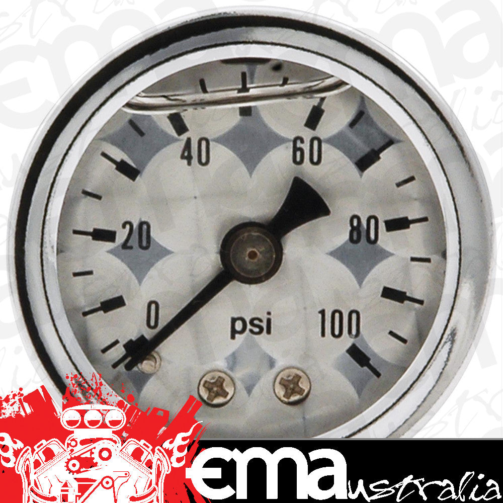 Allstar Performance ALL80226 1.5in Gauge 0-100 PSI Turned Face Liq Filled