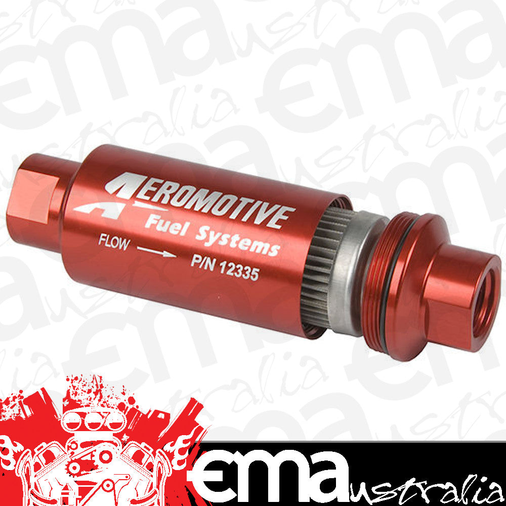Aeromotive 40 Micron, ORB-10 Red Fuel Filter 12335