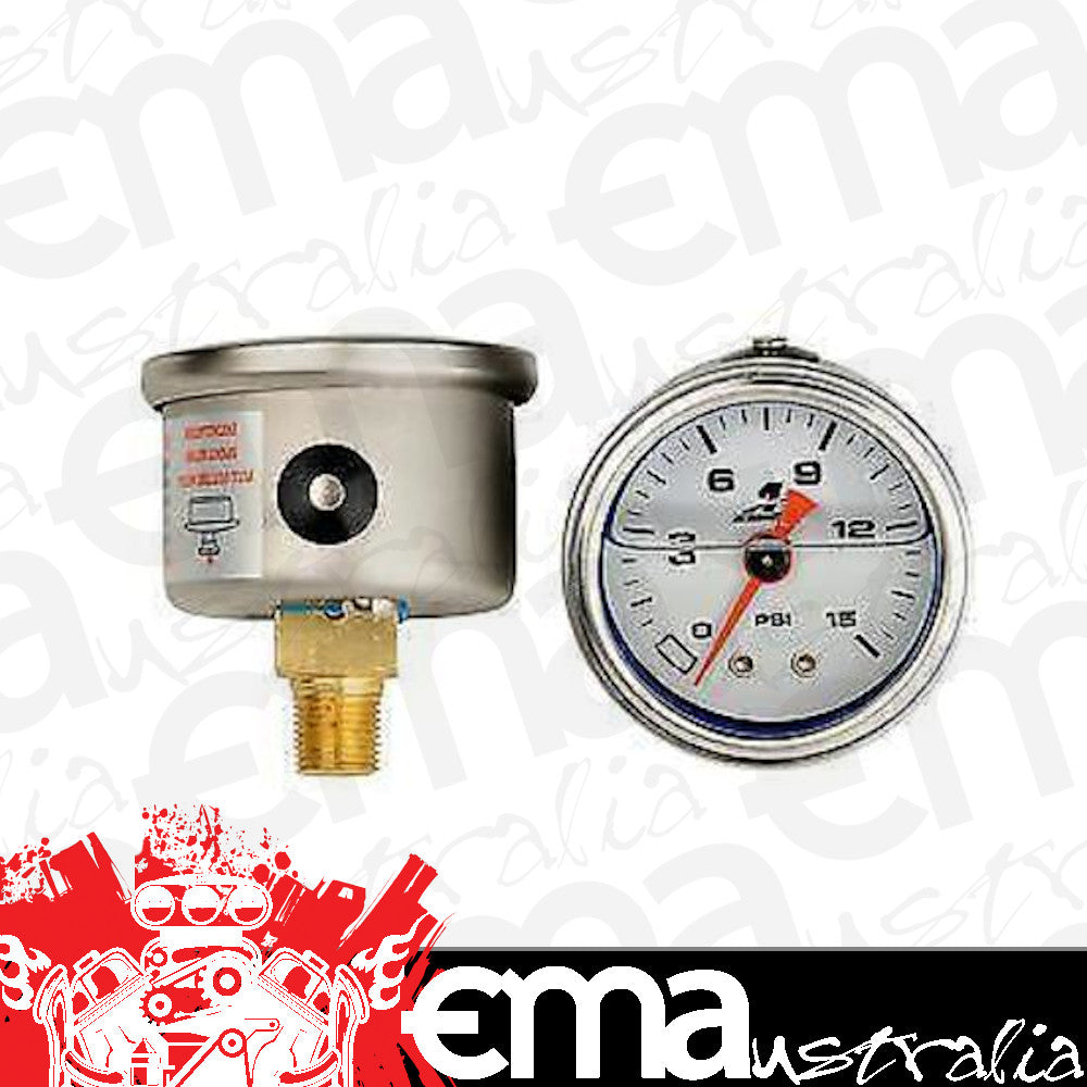 Aeromotive 0-15 psi Fuel Pressure Gauge 15632