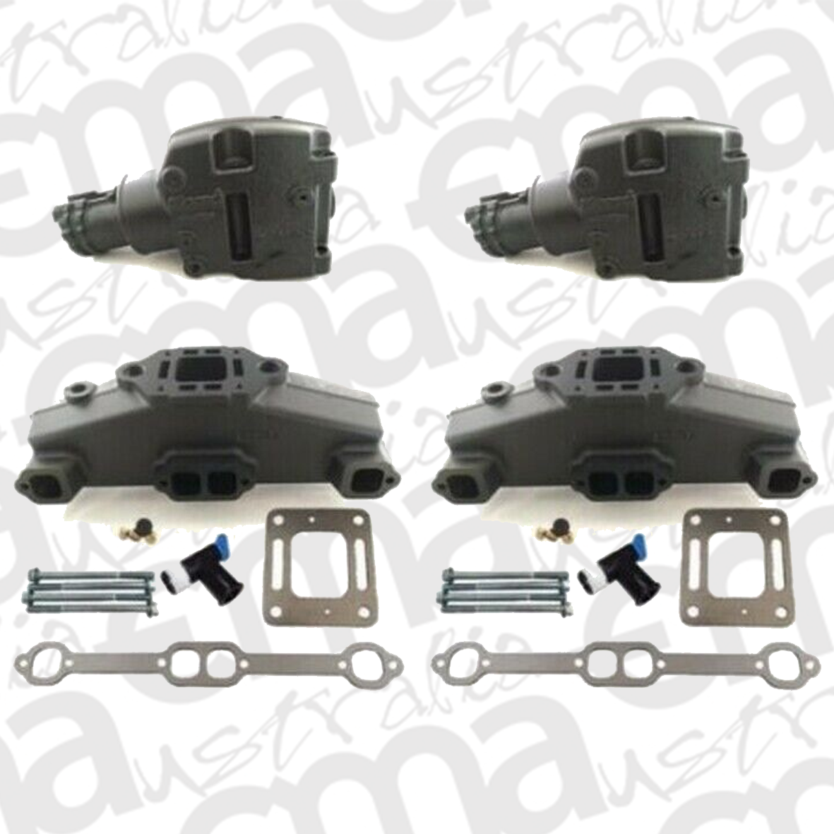 EMA-75058 | Mercruiser Manifold & Riser Kit 5.0L 5.7L 6.2L Vortec