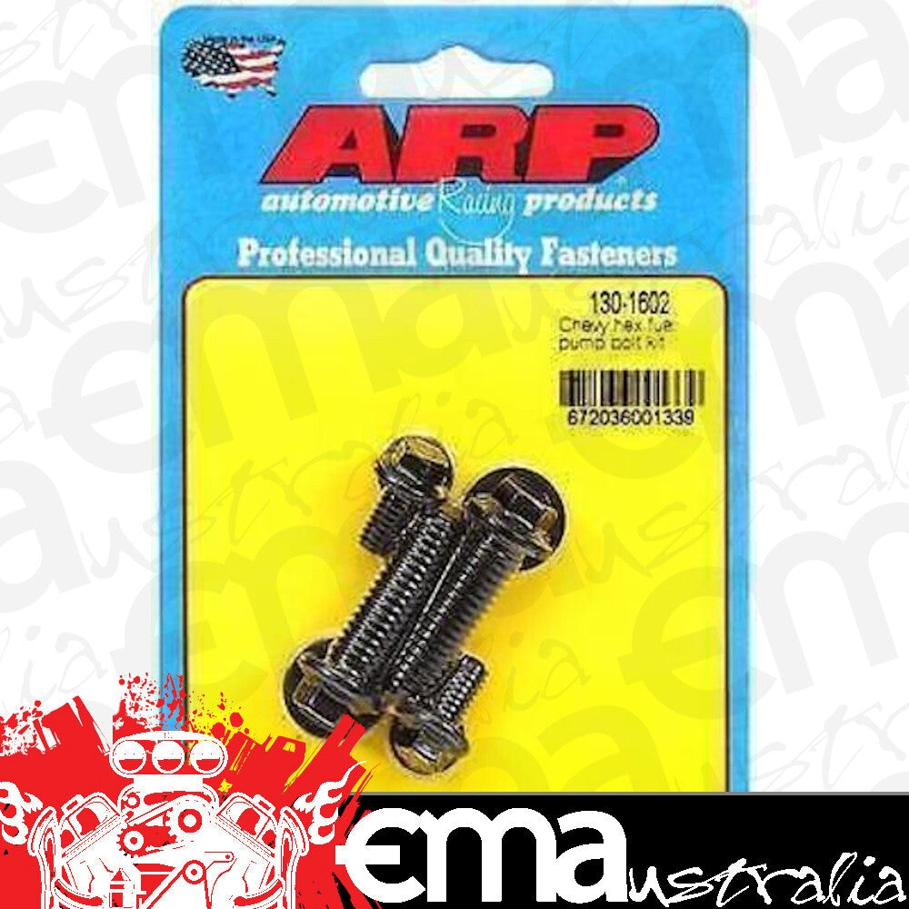 Chev Small Block Gen I 262-400 C.I.D. Chev Big Block Mark IV 396-454 C.I.D. & Gen V,VI 454C.I.D 130-1602 Chevy Hex Fuel Pump Bolt Kit ARP Fasteners ARP130-1602