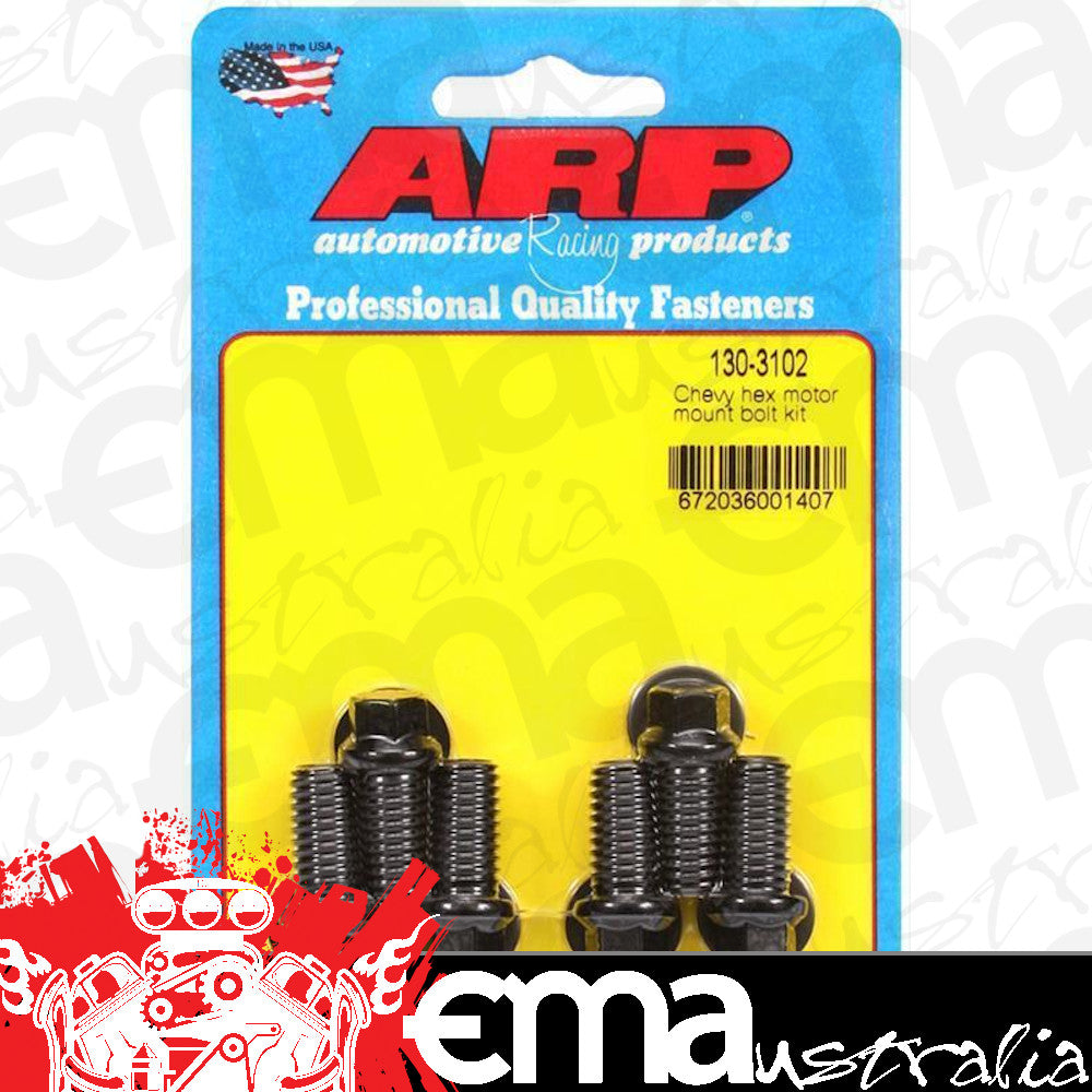 Chev Small Block Gen I 262-400, Chev Big Block Mark IV 396-454 & Gen V/VI 454 130-3102 Chevy Hex Motor Mount Bolt Kit ARP Fasteners ARP130-3102