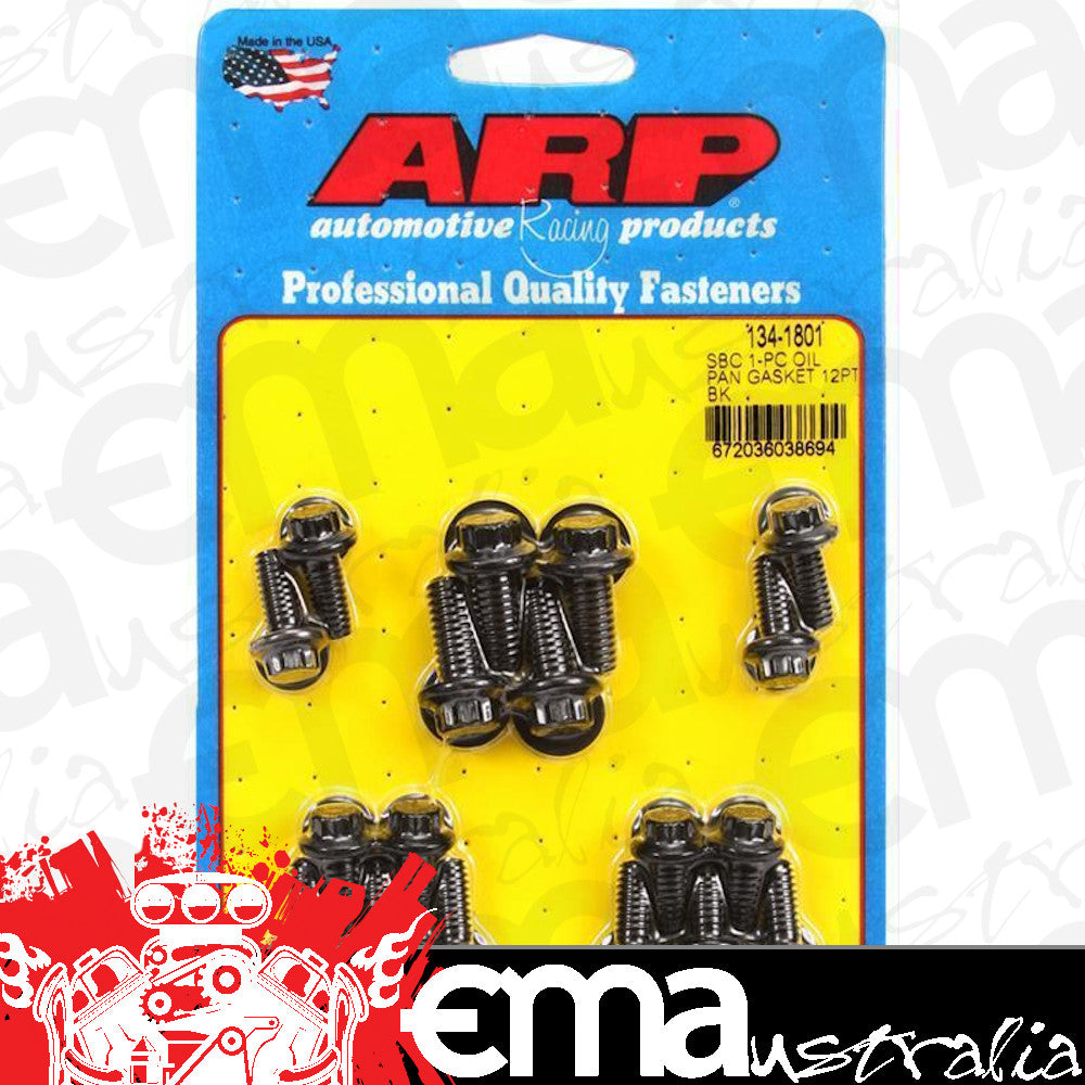 Chev small block Gen 1 265-400 C.I.D. V8 134-1801 SB Chevy 1-Pc Oil Pan Gasket 12PT Bolt Kit ARP Fasteners ARP134-1801