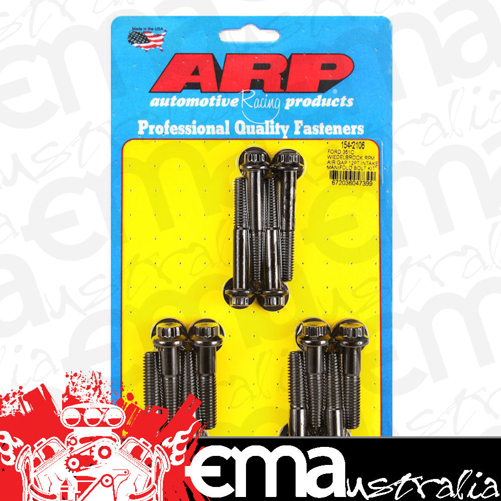 ARP 154-2106 Ford 351C w/ Edelbrock RPM Air Gap 12PT Intake Manifold Bolt Kit