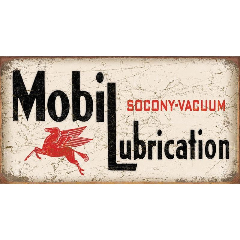 Desperate Enterprises DES2049 Mobil Lubrication Socony-Vacuum 16" x 8.5" Rectangular Tin Sign
