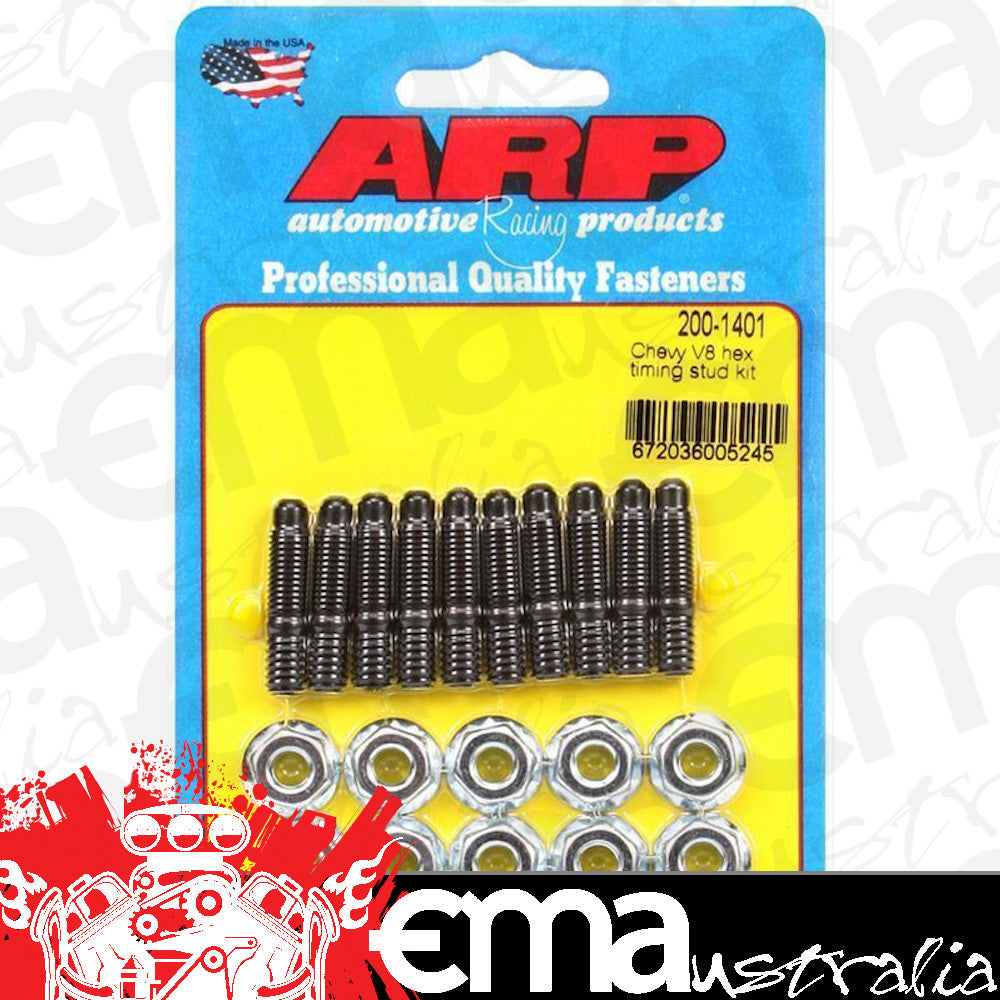 Chevy small block Gen I 262-400 C.I.D., Chevy big block Mark IV 396-454C.I.D. & Gen V/VI 454 C.I.D. V8 200-1401 Hex Timing Stud Kit ARP Fasteners ARP200-1401