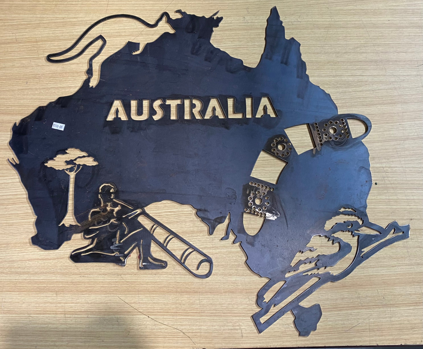 EMA-PC-003 Australia Plasma Cut Sign 70cm x 60cm