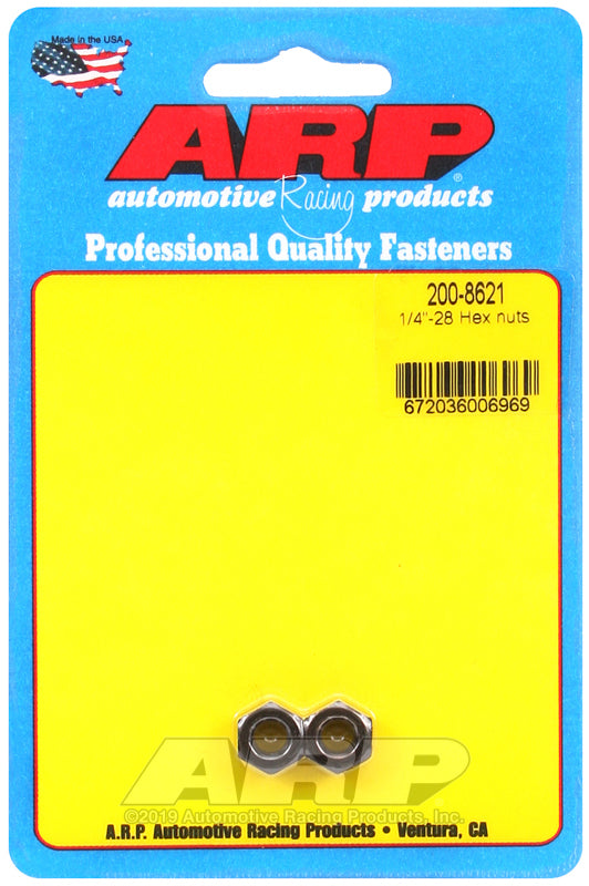 ARP 200-8621 1/4-28 Hex Nut Kit