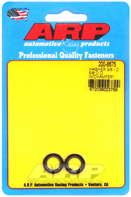 ARP 200-8675 3/8 ID 5/8 OD Machined Chamfer Black Washers