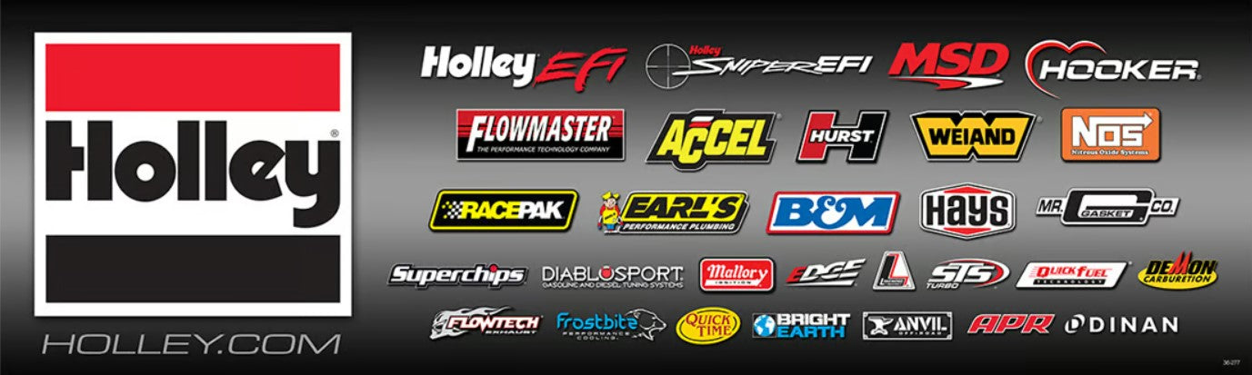 HO36-277 | Holley Holley Family Logo Banner Measures 3ft by 10ft