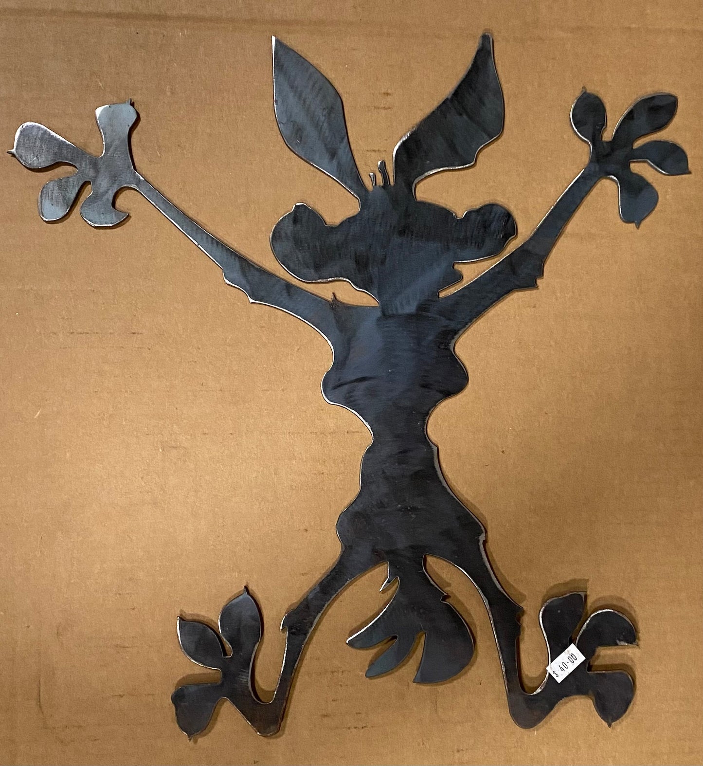 EMA-PC-018 Wile E Coyote Plasma Cut Sign 40cm x 42cm
