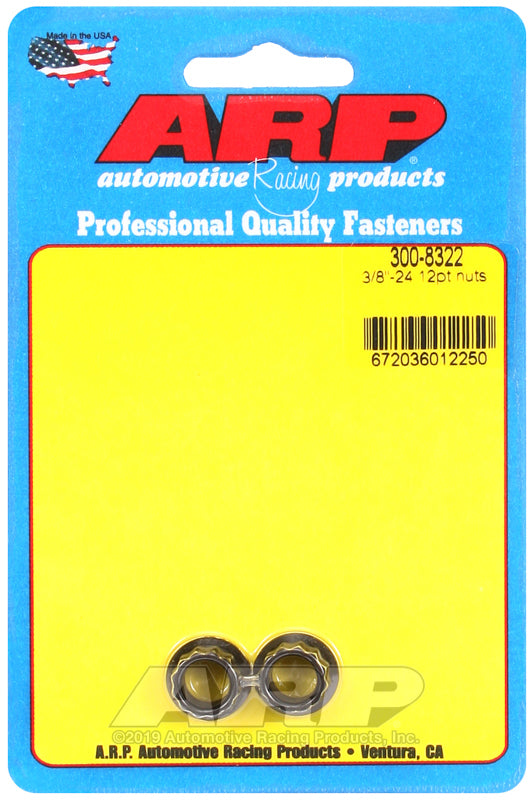 ARP Fasteners ARP300-8322 300-8322 3/8-24 12PT Nut Kit