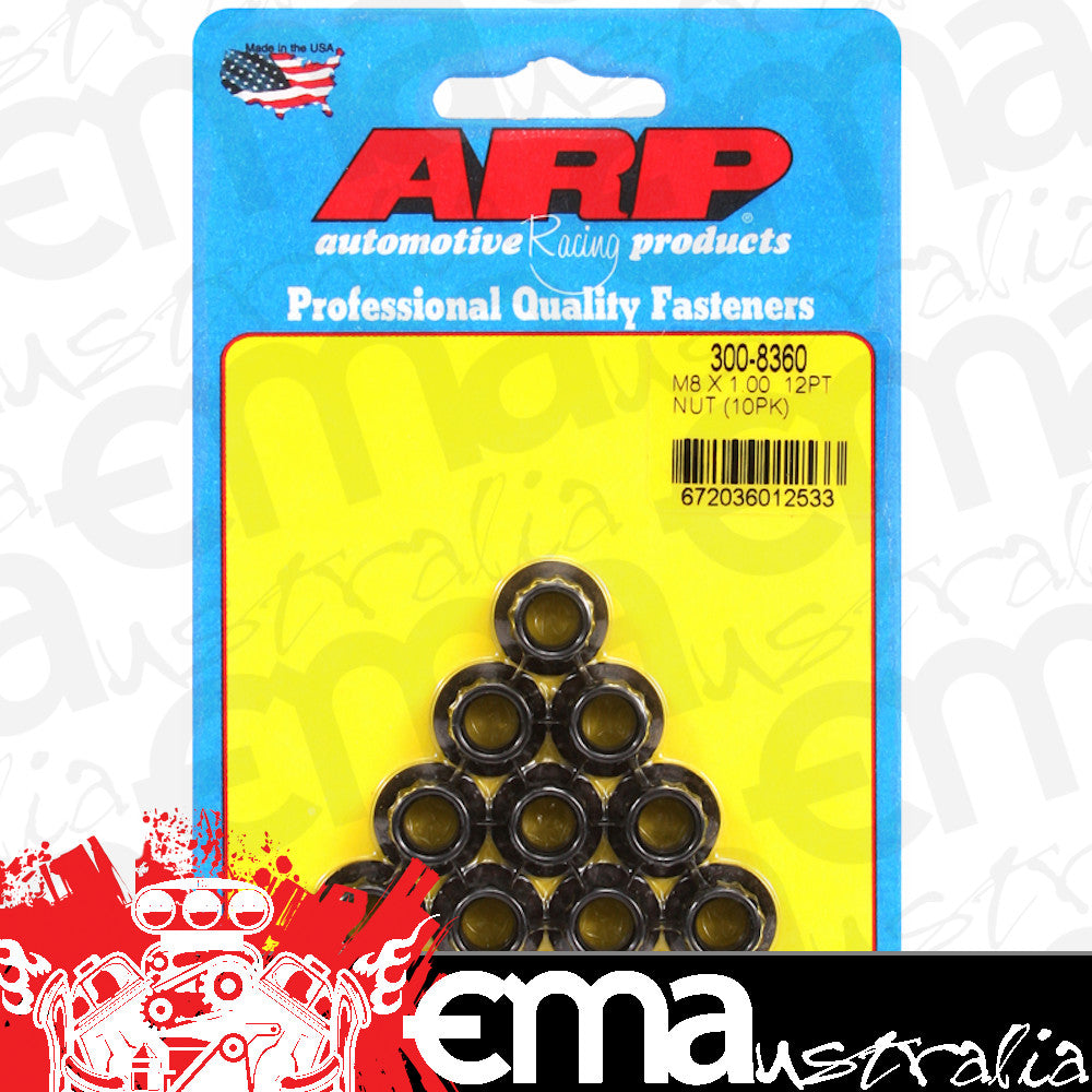 ARP 300-8360 M8 X 1.00 12PT Nut Kit