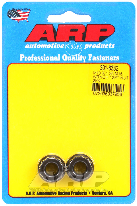 ARP 301-8332 M10 X 1.25 M16 Socket 12PT Nut Kit