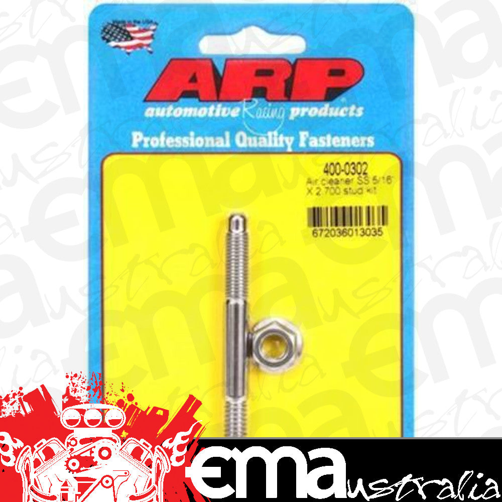 ARP 400-0302 5/16 X 2.700 SS Air Cleaner Stud Kit