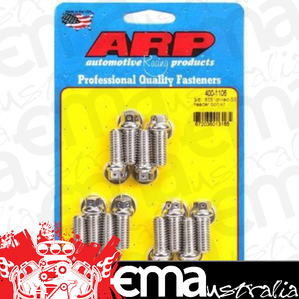 ARP 400-1106 3/8 X .875 Drilled SS Header Bolt Kit