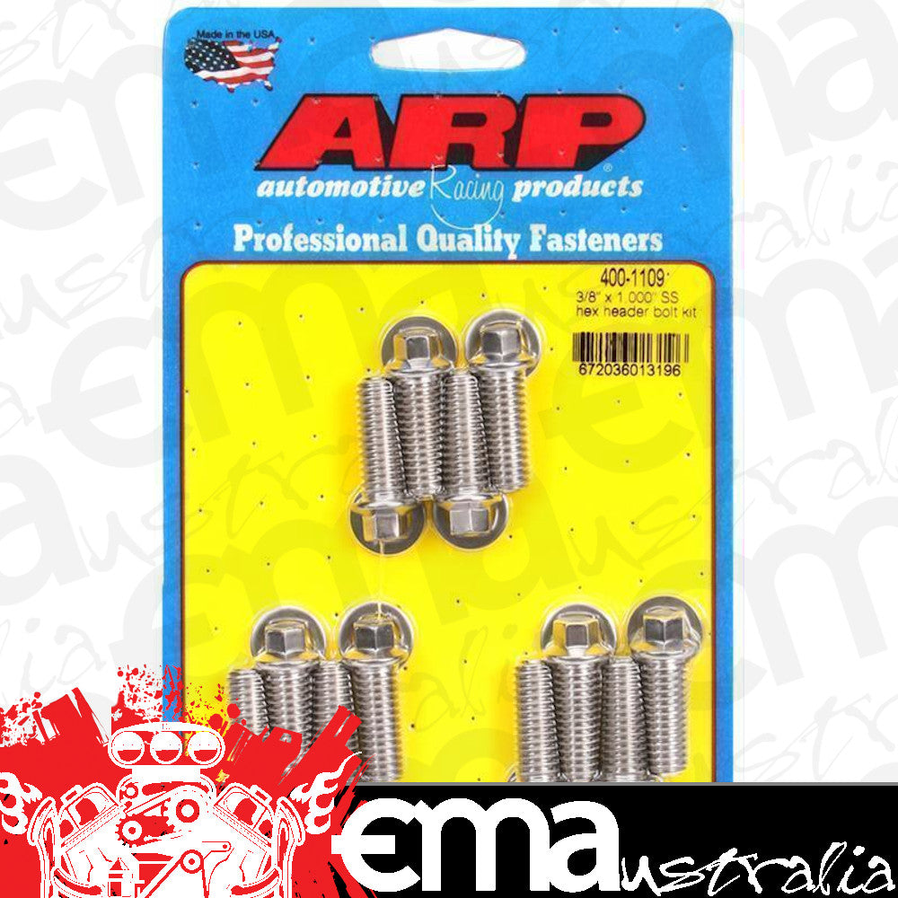 ARP 400-1109 3/8 X 1.000 SS Hex Header Bolt Kit