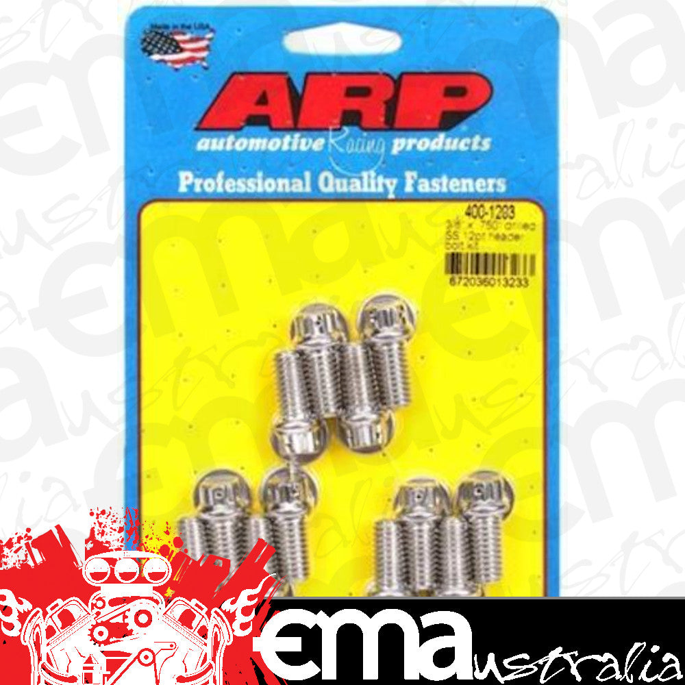 ARP 400-1203 3/8 X .750 Drilled SS 12PT Header Bolt Kit