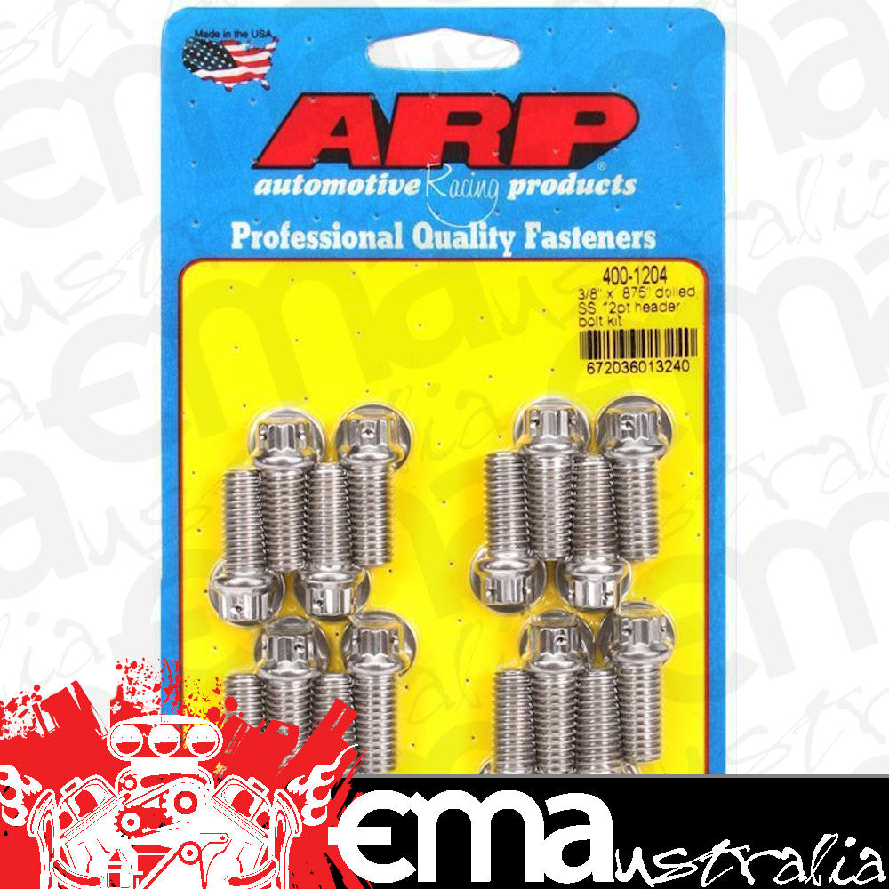 ARP 400-1204 3/8 X .875 Drilled SS 12PT Header Bolt Kit