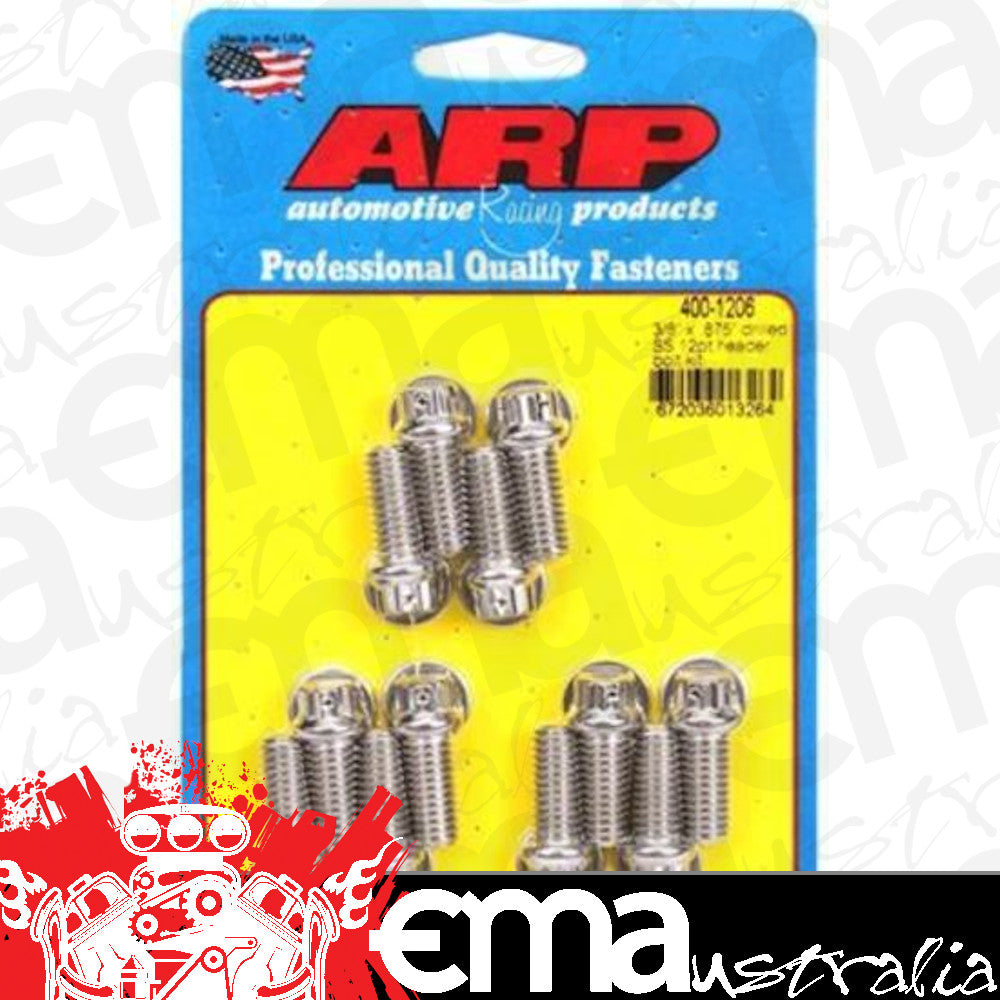 ARP 400-1206 3/8 X .875 Drilled SS 12PT Header Bolt Kit