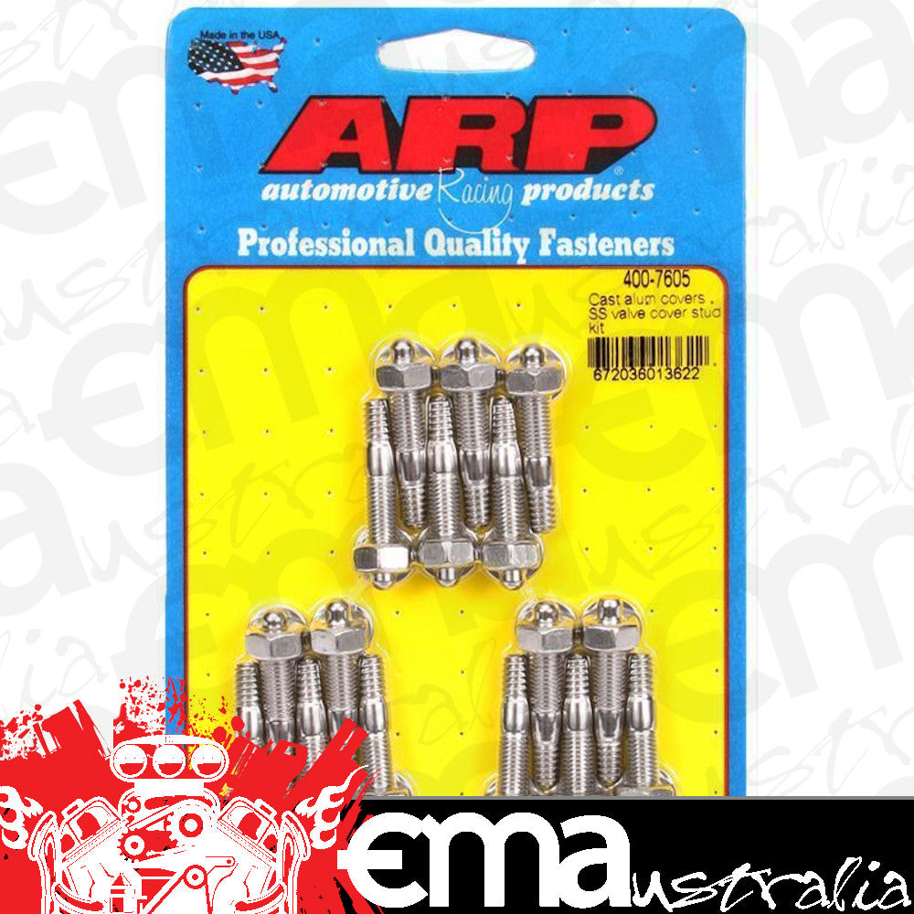 Universal Cast Alloy Rocker Covers 400-7605 Alum SS Valve Cover Stud Kit ARP Fasteners ARP400-7605