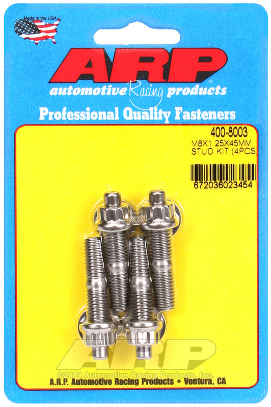 ARP 400-8003 M8 X 1.25 X 45mm Broached Stud Kit - 4Pcs