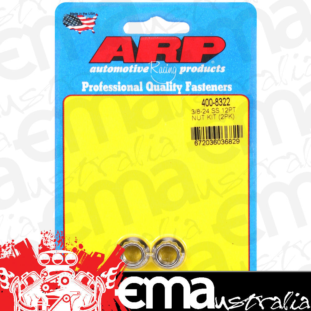ARP Fasteners ARP400-8322 400-8322 3/8-24 SS 12PT Nut Kit