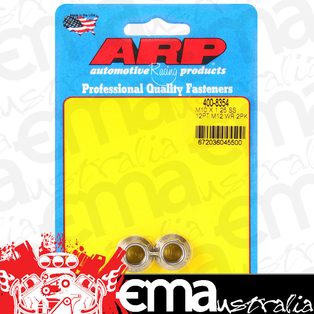ARP 400-8354 M10 X 1.25 (M12 Wr) SS 12PT Nut Kit