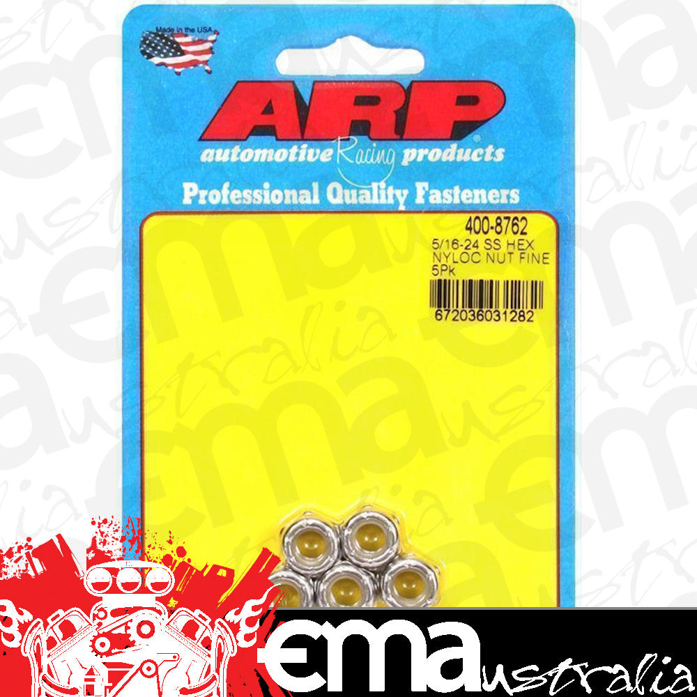 ARP 400-8762 5/16-24 SS Fine Nyloc Hex Nut Kit