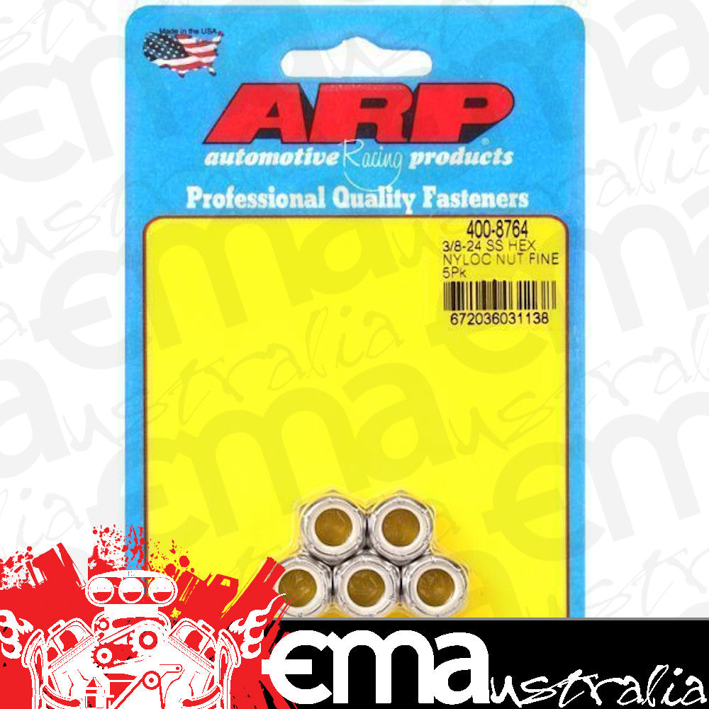 ARP Fasteners ARP400-8764 400-8764 3/8-24 SS Fine Nyloc Hex Nut Kit